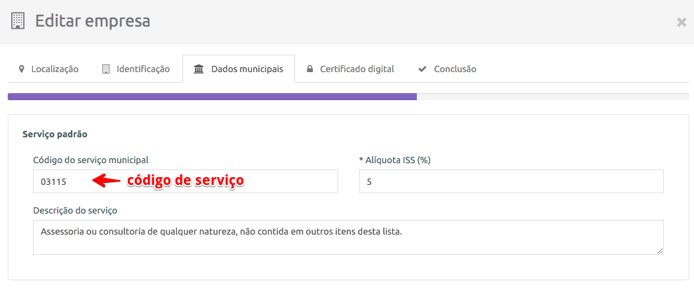NFSe - Codigo de Servico - SP-SaoPaulo - eNotas Gateway